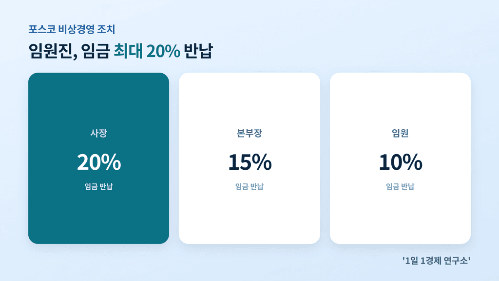 포스코 비상경영 조치