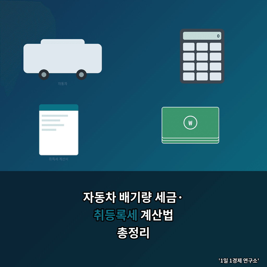 자동차 배기량 세금·취등록세 계산법 총정리