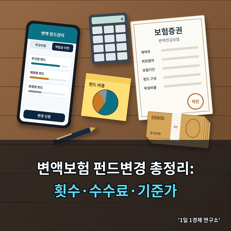 변액보험 펀드변경 총정리: 횟수·수수료·기준가