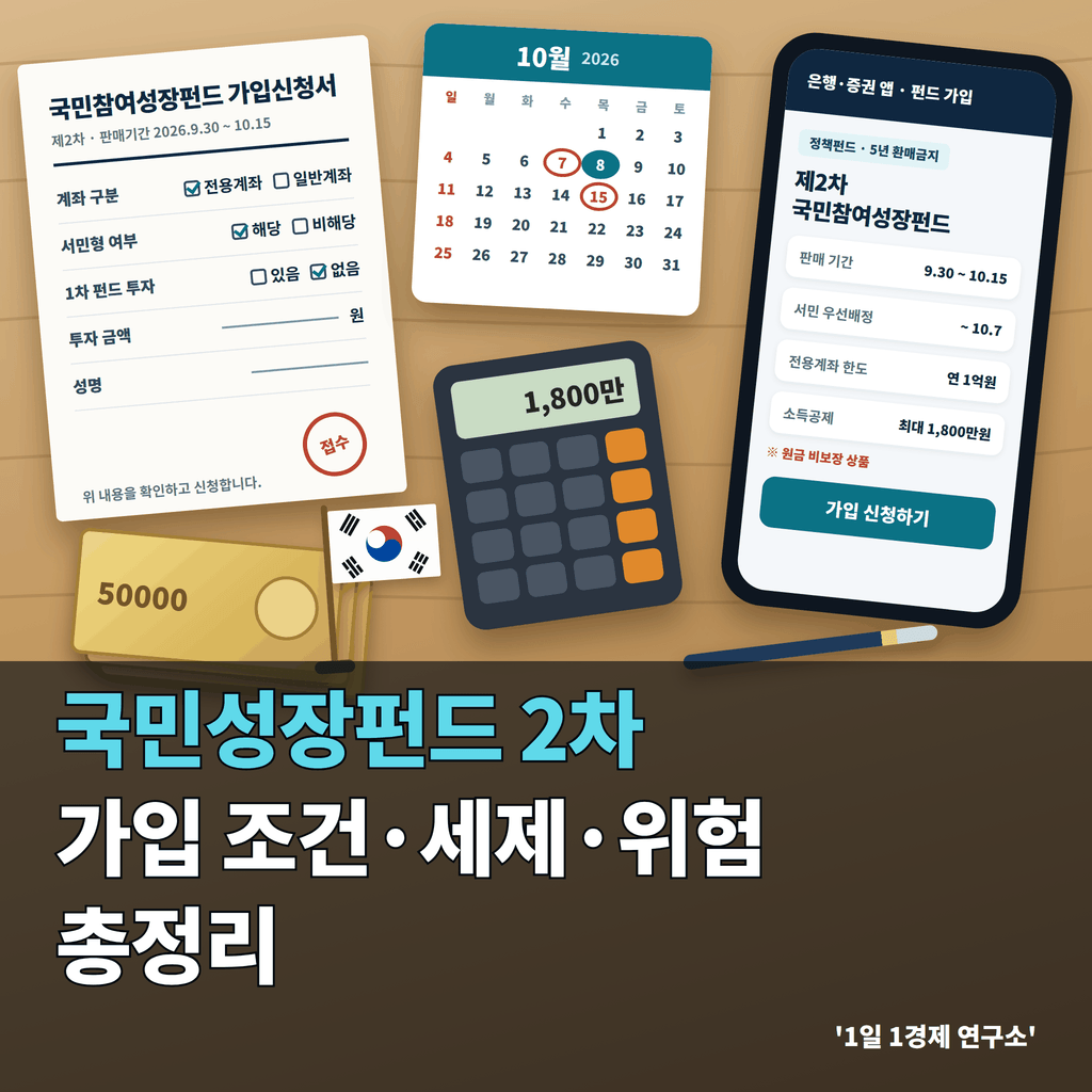 국민성장펀드 2차 가입 조건·세제·위험 총정리
