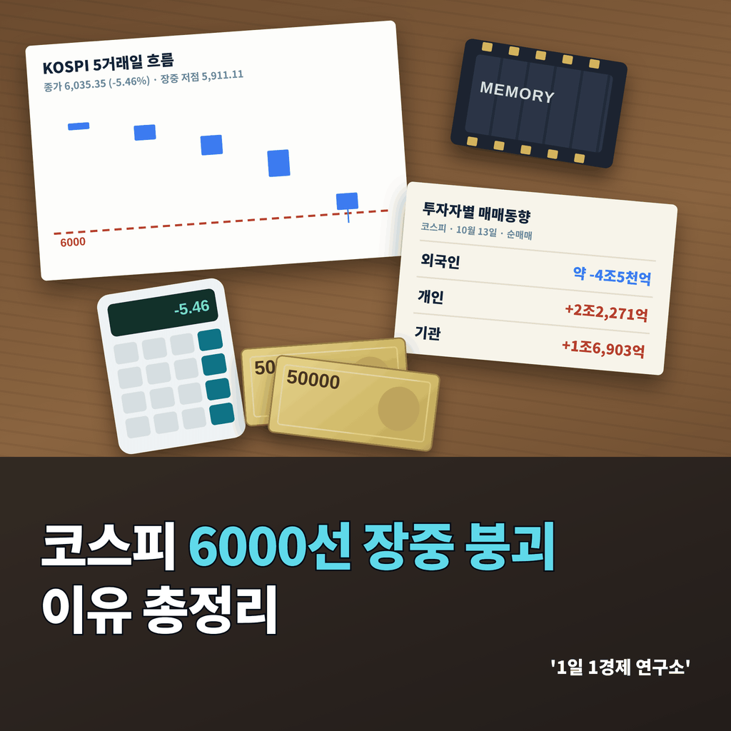 코스피 6000선 장중 붕괴 이유 총정리