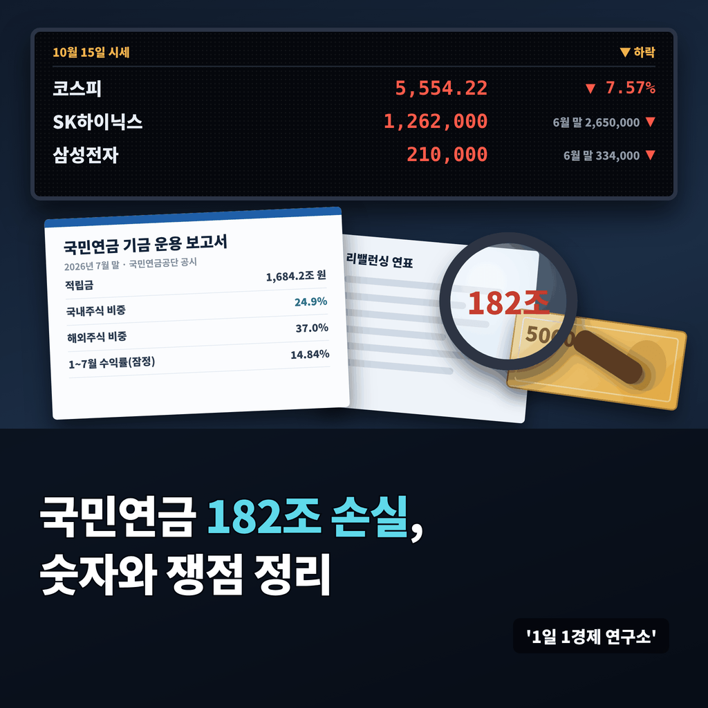 국민연금 182조 손실, 숫자와 쟁점 정리
