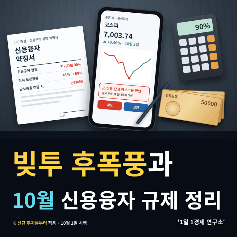 빚투 후폭풍과 10월 신용융자 규제 정리